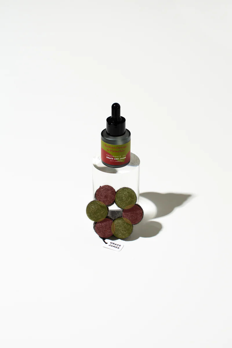 FELT AIR FRESHENER - SICILIAN ORANGE & PISTACHIO