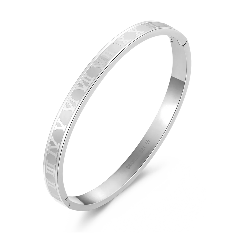 VOUGE ROMAN BANGLE - SILVER