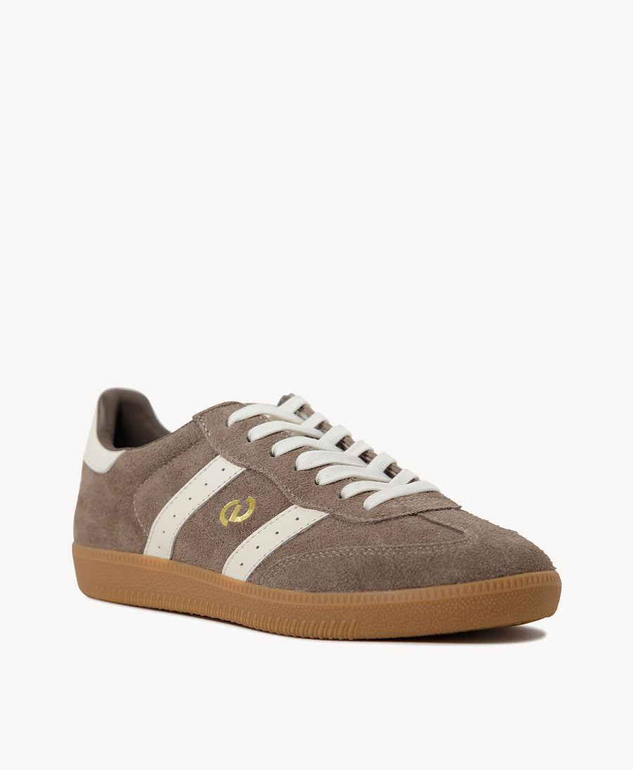 GOODSOLE SNEAKERS - 2001 PARALLEL BROWN SUEDE/IVORYLEATHER